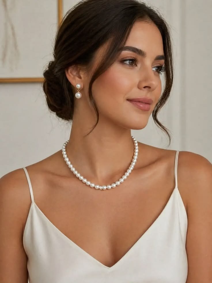 Necklace — Luminous strands, matched by hand