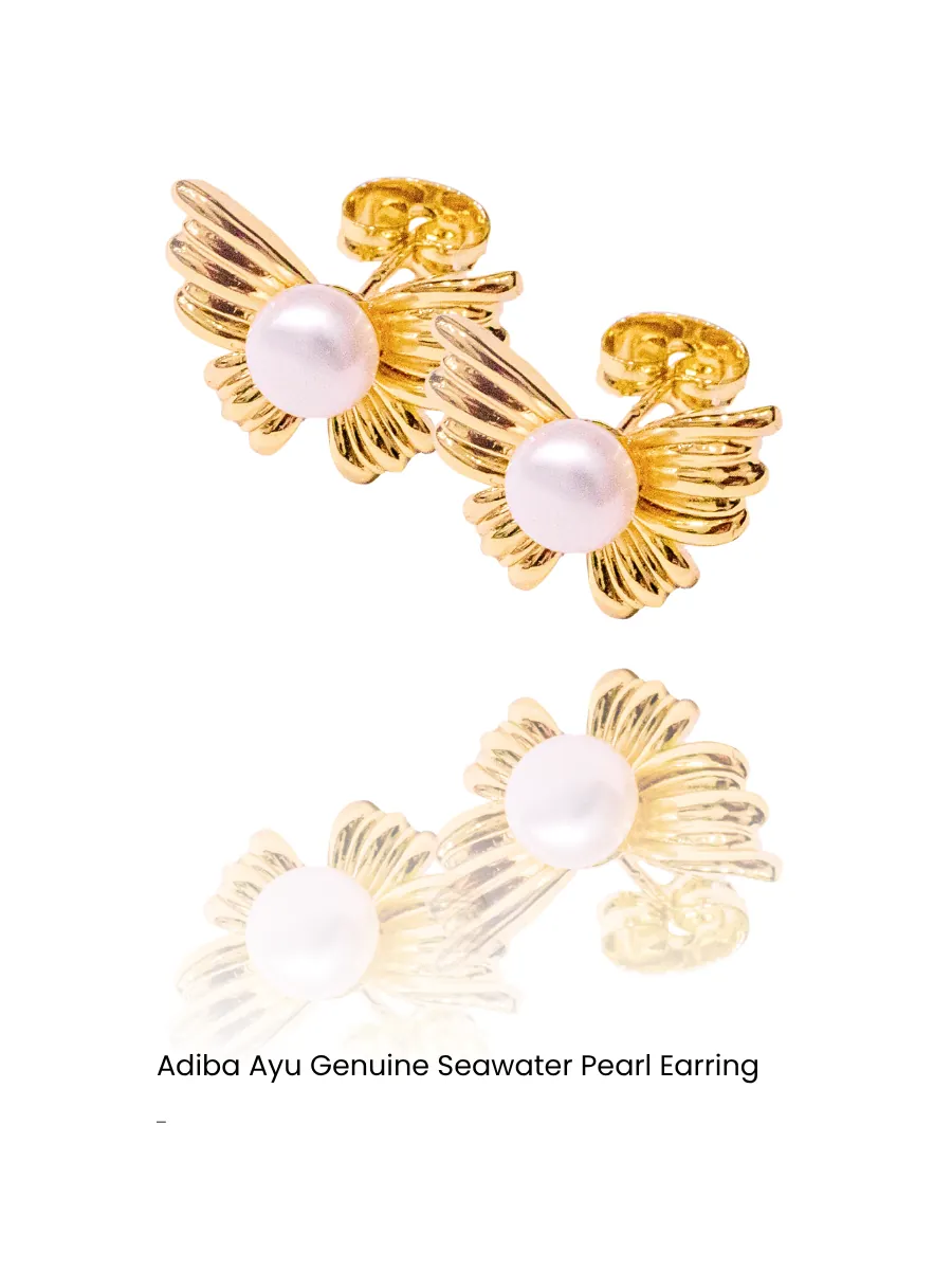 Aurelia Wing Pearl Earrings