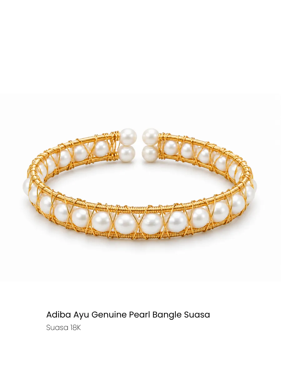 Crossweave Suasa Pearl Bangle
