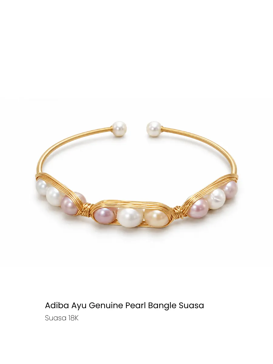 Wave Suasa Pearl Bangle