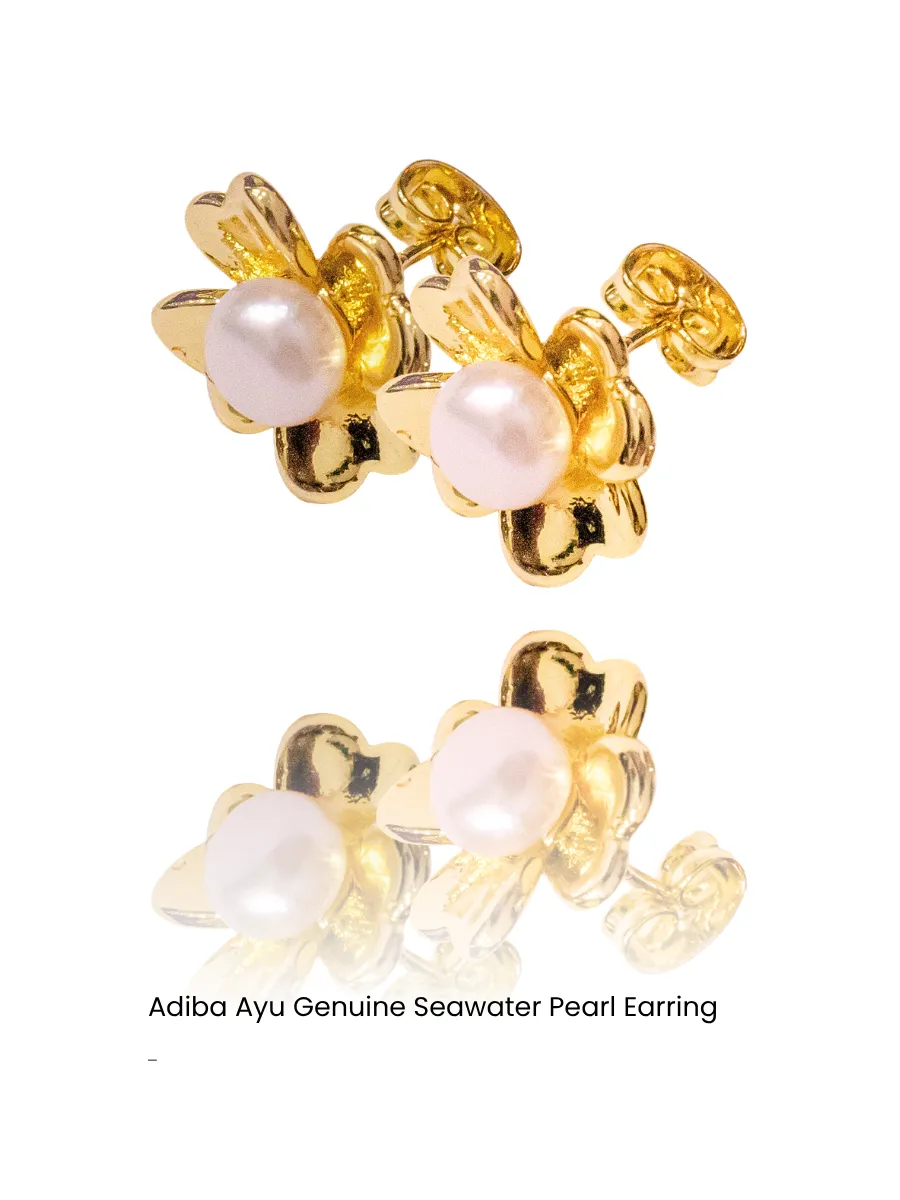 Fleur Petal Pearl Earrings