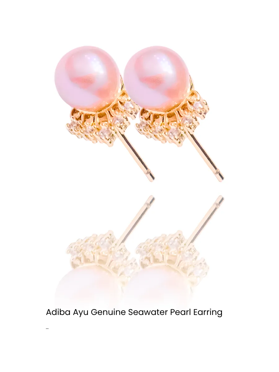 Peony Crown Pearl Earrings