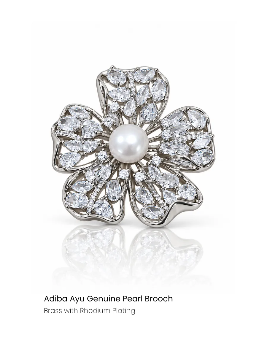 Petal Blossom Pearl Brooch