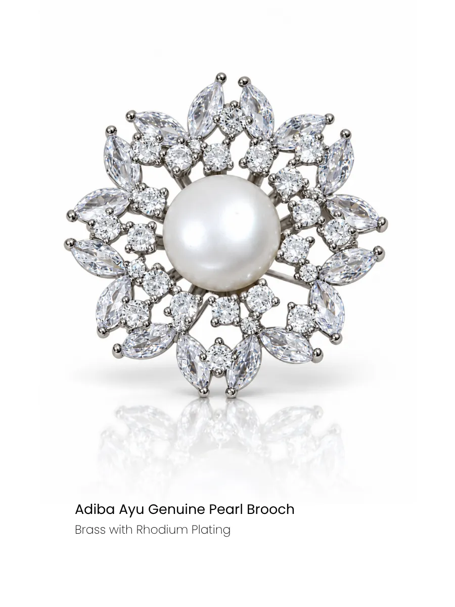 Leaf Wreath Pearl Brooch