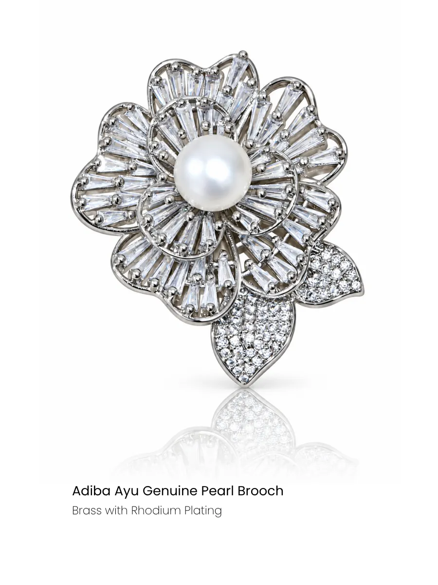 Camellia Pearl Brooch